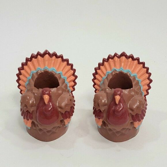 Set Of 2 Turkey Tapered Candle Holder - Picture 2 of 9